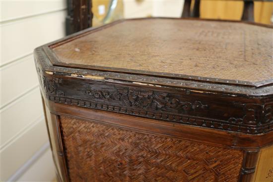 A Chinese wicker basket H.76cm